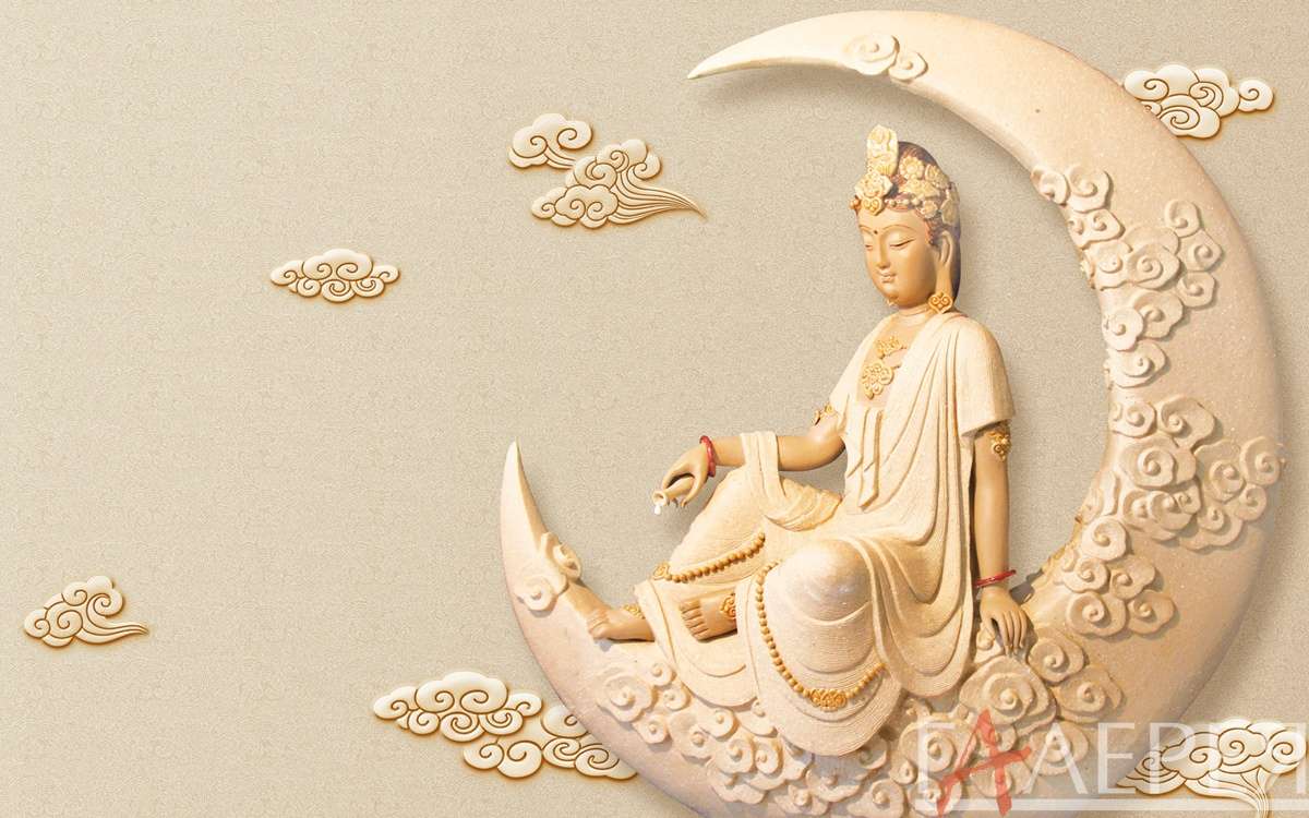 Этника и орнаменты, Будда, месяц, медитация
